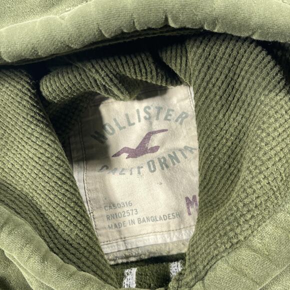 Hollister Hoodie Mens Medium Calif Waveriders Pullover Sweatshirt Cotton Blend - Picture 3 of 10